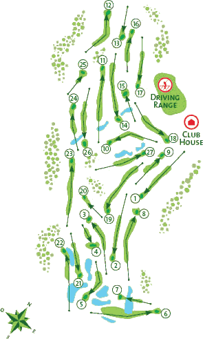 Vila Sol Golf Course layout